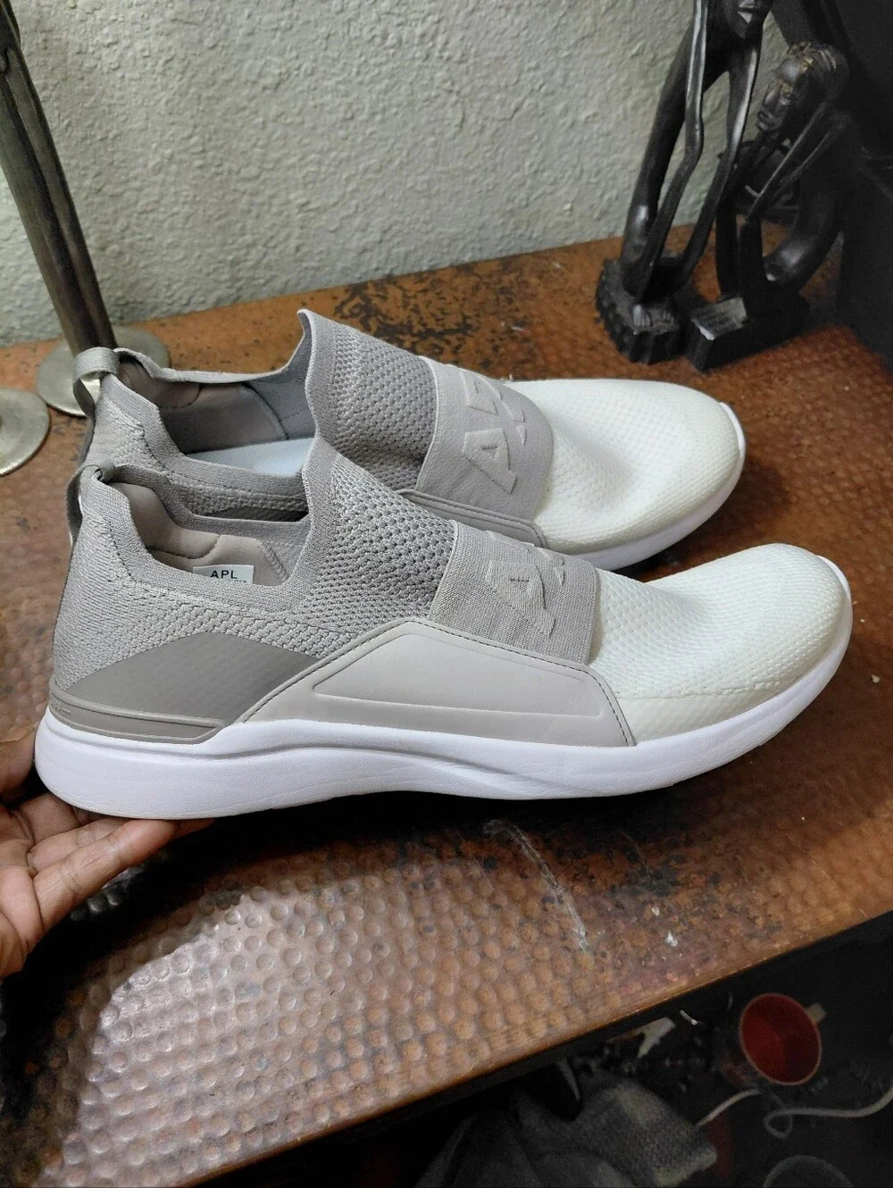 APL Men's Sz. 14 Gray/White TechLoom Bliss Sneaker